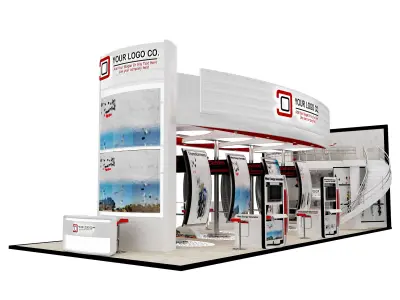 Booth Exhibition Stand a495a 3D model