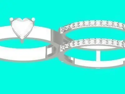 Lovely Enhancer heart ring US6 3D print model