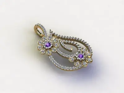 lovely pendant look like flower cad file 3D model