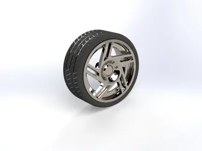 PLATI 13 inch car wheel 3D model