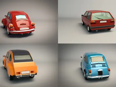 Low Poly City Car Pack