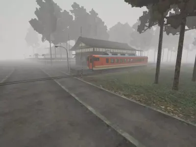 Retro Aesthetic Japanese Village Low-poly 3D model