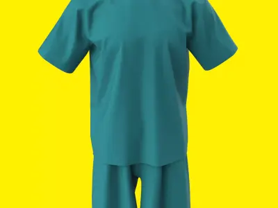 Sport set male  with source file and baked textures  3D model