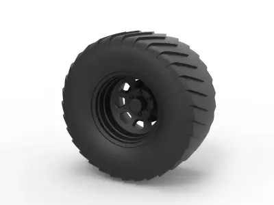 Wheel from Pulling truck 3D print model