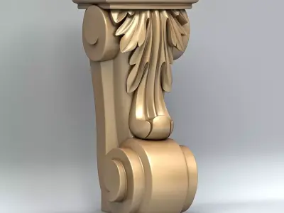 Furniture leg 008 3D model