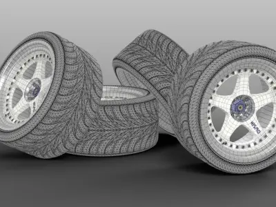 Wheels NISMO LM GT1 Low-poly 3D model