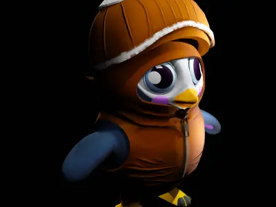Penguin Low Poly Low-poly 3D model