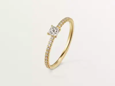 ETINCELLE - SOLITAIRE - RING 3D print model