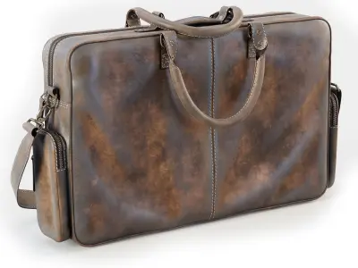 Custom Leather Bag 3D model