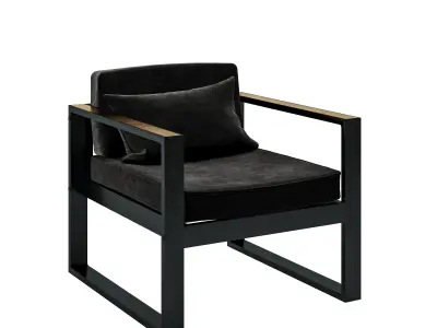 BlackBrass Chair by Pikartlights Free 3D model