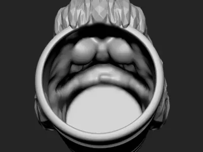 lowpoly Skull bearded vol1 flower pot and pen holder 3D print model