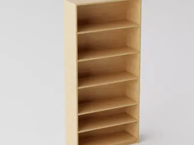 DIY Bookcase Low-poly 3D model