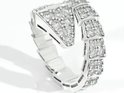 BVLGARI snake diamonds rins 3D Model Pack