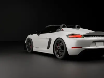 Porsche 718 spyder RS 2023 Low-poly 3D model