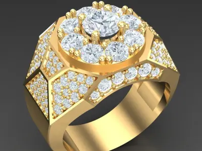 Luxury Men Rings Designs 5MR061 3D print model