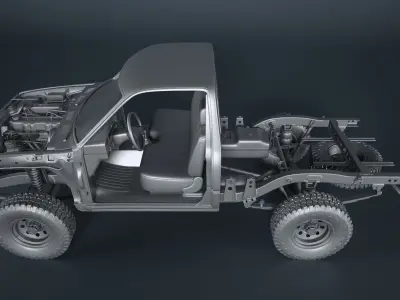 Toyota Hilux Pickup Truck - detailed model  3D model