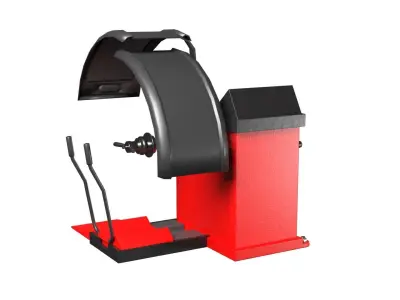 Tire Balancer Machine Low-poly 3D model