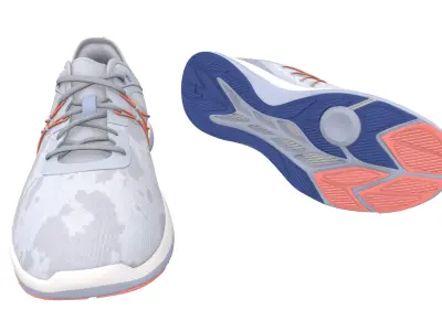 Blue Sport Shoe 3D Model VR Low-poly 3D model