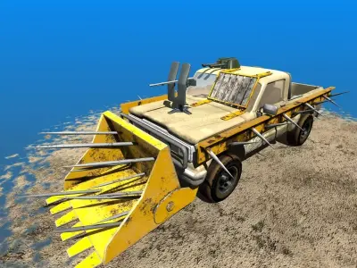 Offroad Battle Car 04 Low-poly 3D model