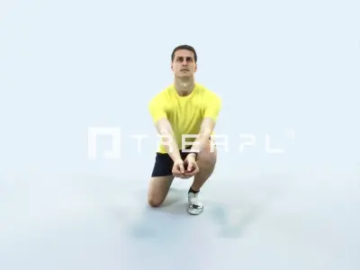 Romance 03A Volleyball Digging Sports Man Low-poly 3D model