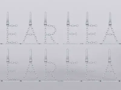 Alphabet Chain FEAR Gold Candleholder 3D Model True 4K PBR Rnder Low-poly 3D model