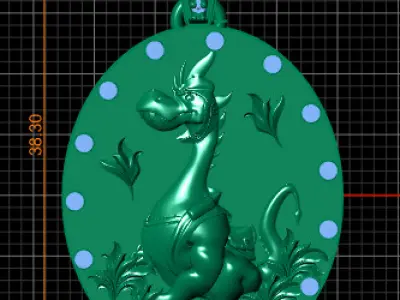 DRAGON ANIMAL PENDANT 3D PRINTABLE MODEL  3D print model