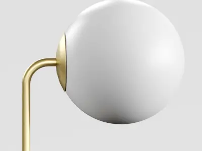 Modern table lamp made of brass and opal glass Laredoute MORICIO 3D model