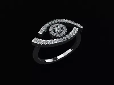 Messika Lucky Eye Ring 3D print model