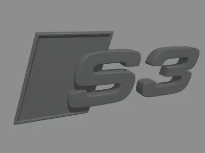 Logo Audi S3 3D print model