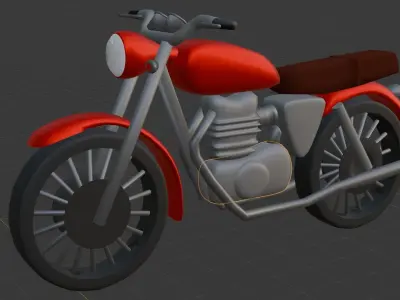 Motorcycle Low-poly 3D model by hikkigami890 - Low-poly