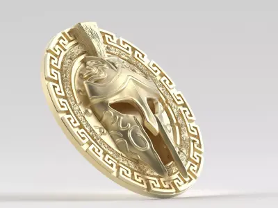 Spartan Helmet Pendant - A Gift of Power and Legacy 3D print model