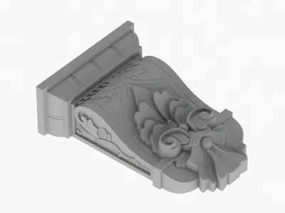 Scroll Corbel 63 3D model