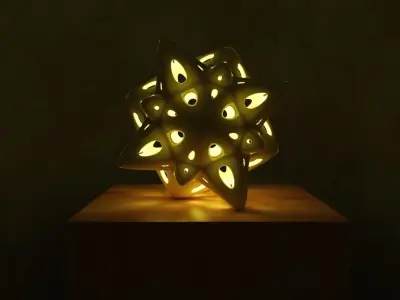 Parametric lightning element Low-poly 3D model