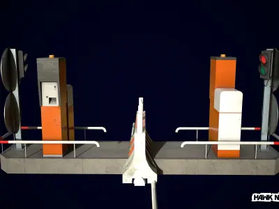 Parking Collection Low-poly 3D model