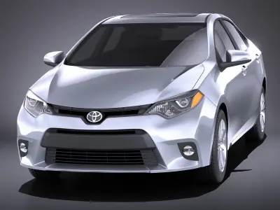 Toyota Corolla LE 2016 USA VRAY 3D model