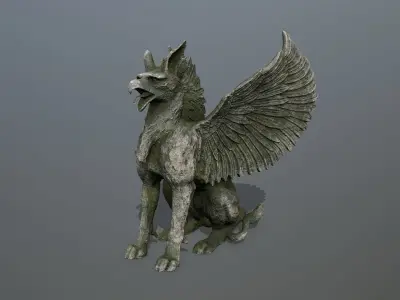 Statue Creature Low-poly 3D model