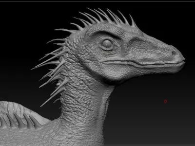 Deinonychus realistic 3d model dinosaur 3D model