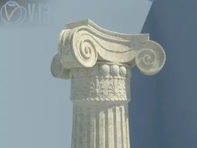greek column Free 3D model buy