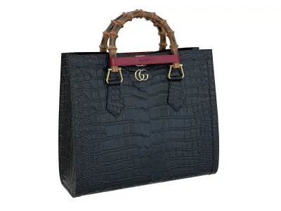Gucci Diana small tote bag Ostrich Snake Croco 3D model