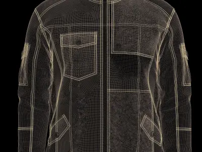 Mens Bomber Jacket 3D Model 3D model