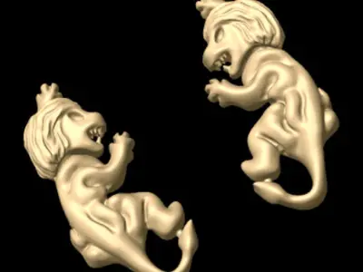 Tiny Lion to be Added on Models Free 3D print model