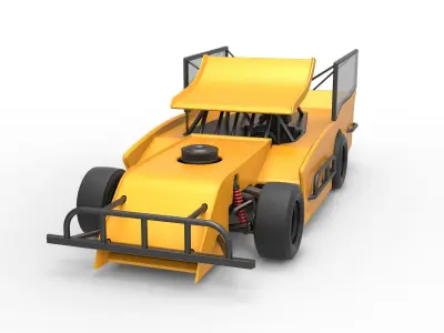 Outlaw Figure 8 Modified stock car Version 2 Scale 1 to 25 3D print model