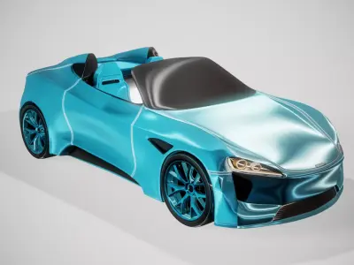Current Convertible Car 3D model