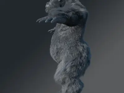 Gorilla rigged 3D model