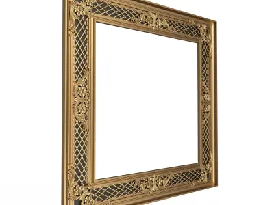 Classic Frame and Mirror 069 Low-poly 3D model
