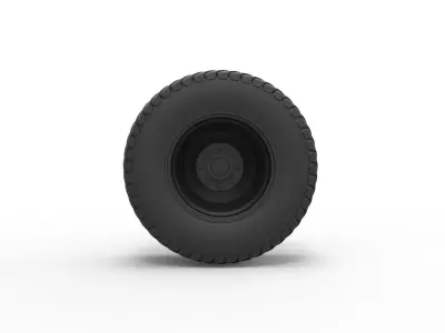 Rear wheel from Pulling tractor 3D print model