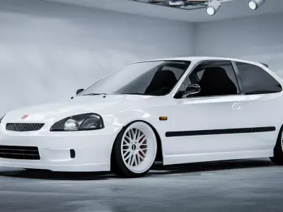 Honda Civic Type R EK9 Low-poly 3D model