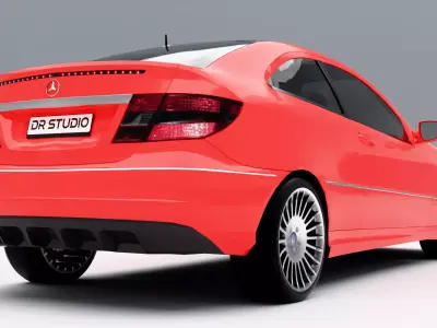 Mercedes-Benz CLC 350 Sport Coupe 2008 Low-poly 3D model
