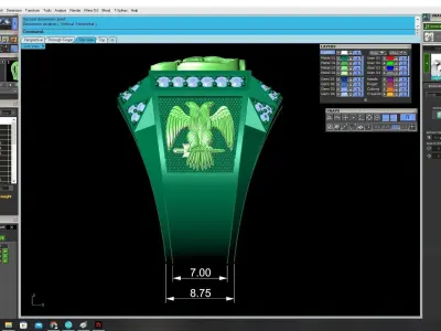Luxury Eagle Ring Jewelry 3D Model  3648 3D print model
