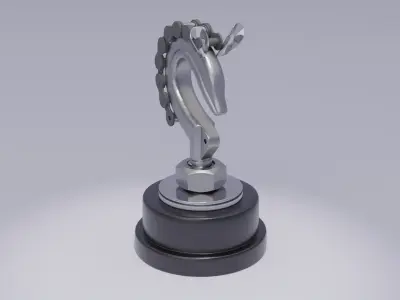 Stylized horse chess figure Low-poly 3D model